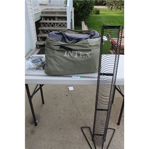 Queen Air Bed Mattress (as is) & CD Tower