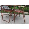 Image 3 : Folding Vintage Card Table - Some Wear & (4) Chairs - Some Wear