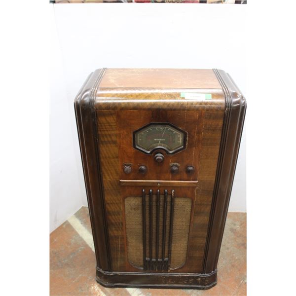 * Westinghouse Floor Cabinet Radio - 41" High - as is