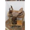 Image 1 : * Vintage Saddle - 14.5" Seat, 5" Gullet, Rawhide Covered Wood Tree, Single Rigging, Needs Repairs w