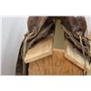 Image 3 : * Vintage Saddle - 14.5" Seat, 5" Gullet, Rawhide Covered Wood Tree, Single Rigging, Needs Repairs w