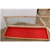 Image 5 : * Glass & Wood Table Top Display Cabinet - 49" x 14.5" x 4"