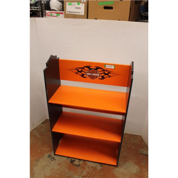 * Harley Davidson Display Wood Display Shelf - 12" x 25" x 39" Tall