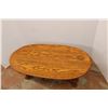 Image 4 : * Oval Oak Coffee Table - Lion's Foot-style - 42" x 20" x 16"