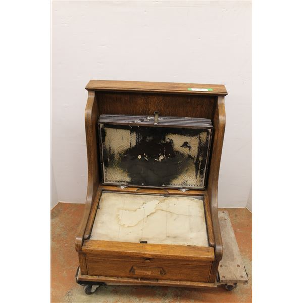 * Antique McCaskey Register Filing Cabinet - 29" x 24" x 21"