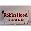 Image 1 : * Robin Hood Flour Enamel Coat Metal Sign - Some Wear - 28" x 15"