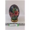 Image 1 : Hand Painted Emu Egg on Stand - 6" Tall