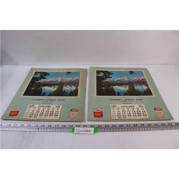 (2) Lohmeier's General Store 1956, Stump Lake Calendars