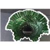 Image 2 : Fenton Green & White Art Glass Bowl - 11" x 4"