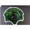 Image 5 : Fenton Green & White Art Glass Bowl - 11" x 4"