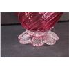 Image 2 : Cranberry Art Glass Bowl - 11" x 5"