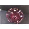 Image 4 : Cranberry Art Glass Bowl - 11" x 5"