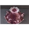 Image 6 : Cranberry Art Glass Bowl - 11" x 5"