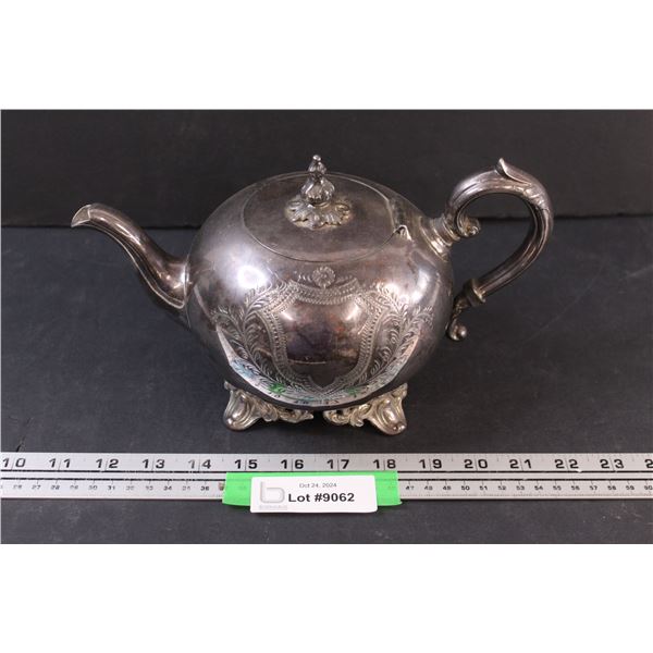 Silver Teapot - 10" x 6"