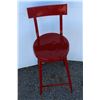 Image 2 : ***Red Metal Shop Stool with back - 25" Chair Seat Height & 12" Diameter