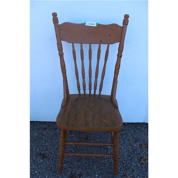 ***Vintage Press Back Wooden Chair - Some Wear
