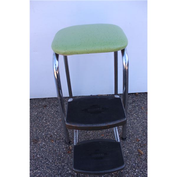 ***Vintage Step Stool Chair (Missing Back Rest) - 24" Tall