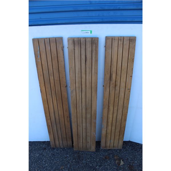 ***(3) Oak Table/Butcher's Table Inserts/Leaves - 9" x 45" Each Leaf