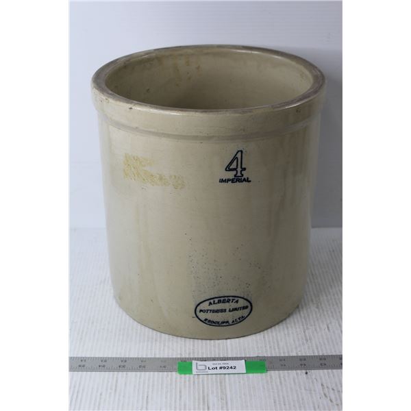 Vintage 4 Gallon Alberta Potteries Limited Crock