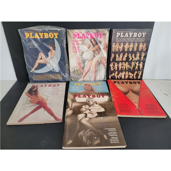 (7) Playboy Magazines - 1973