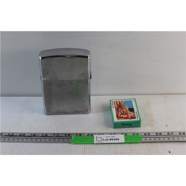 Large Metal Lighter - Tested and 54 Models - Adult Vintage Playing Cards