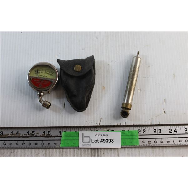 Vintage Schrader Truck Tire Gauge and The Motometer Tire Tester - As Is