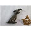 Image 4 : Vintage Ironsmith Belt Buckle, Royal Canadian Air Force Brass Pin and Bird Statue