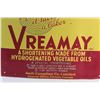 Image 3 : Vreamay Shortening Tin Made into Sign - 17 x 13.75