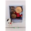Image 1 : Christmas Time Charlie Brown Ultimate Action Figure w/ Accessories - NIB , Snoopy TY Beanie Baby
