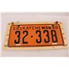 Image 2 : 1950 Sask License Plate On Board