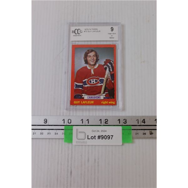 Beckett (BCCG) Graded 9 1973-74 Topps #72 Guy Lafleur Hockey Card