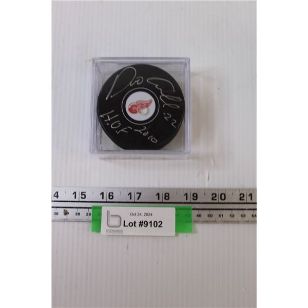 Signed "Dino Ciccarelli" Hockey Puck - With Certificate of Authenticity