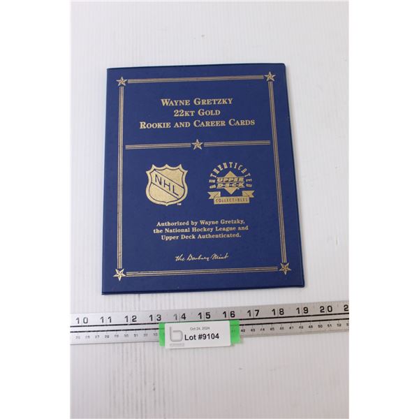 Upper Deck Authentic Collectables Wayne Gretzky 22KT Gold Rookie And Career Cards Folder