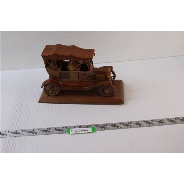 Folk Art, Hand Made Wooden Car Model