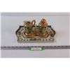 Image 1 : Hand Painted Cruet w/Serving Tray - Made in Japan