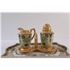 Image 2 : Hand Painted Cruet w/Serving Tray - Made in Japan