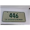 Image 2 : (1 pr) 1974 Three Digit Saskatchewan License Plates