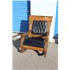 Image 1 : *** Antique Oak Upholstered Rocking Chair - 33"x41" High