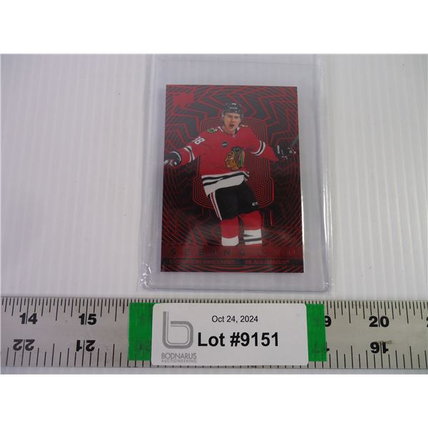 Connor Bedard Upper Deck Rookie Hockey Card "Seeing Red" 2024 Blackhawks NHL
