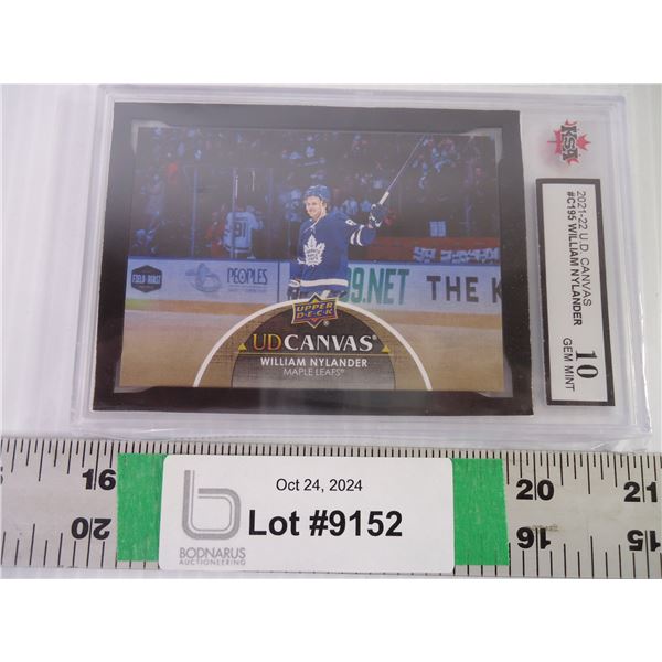 William Nylander Upper Deck Canvas NHL 2021 Graded KSA 10