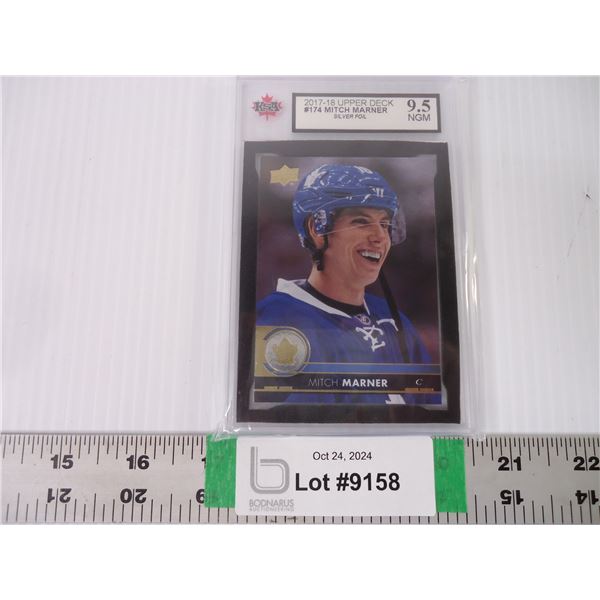 Mitch Marner UD Silver Foil Toronto Maple Leaf's KSA 9.5