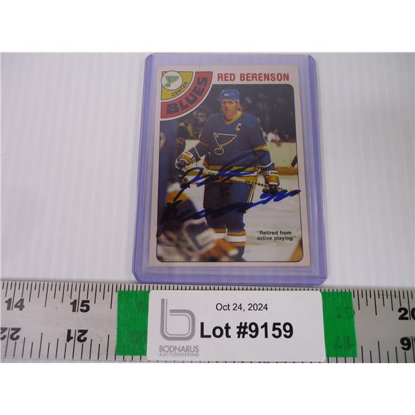Red Berenson OPC 1978 Autographed Hockey Card-Authentic