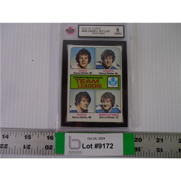 Darryl Sittler 1975-76 NHL Team Leader Graded KSA 8