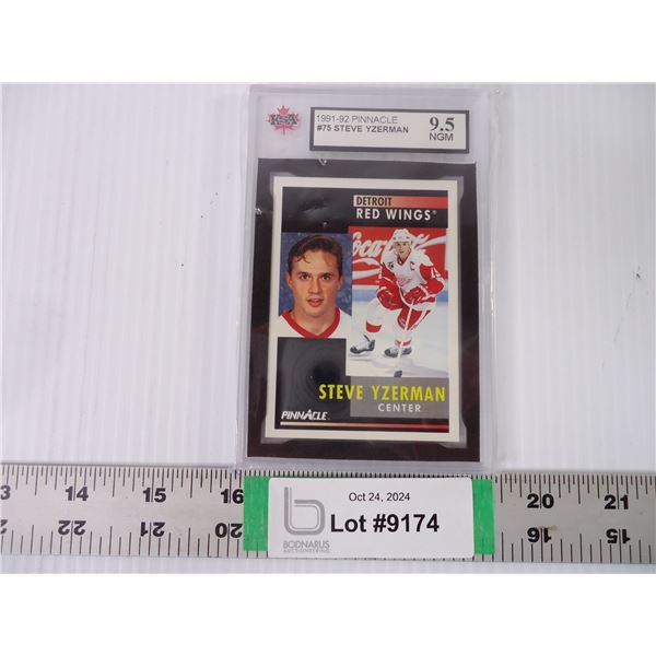 Steve Yzerman 1991-92 Pinnacle NHL Graded KSA 9.5