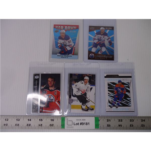 (5) Connor McDavid Misc. Seasons Hockey Cards