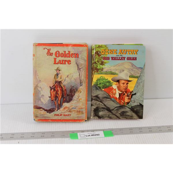 (2) Books - The Golden Lure, Gene Autry and The Big Valley Grab