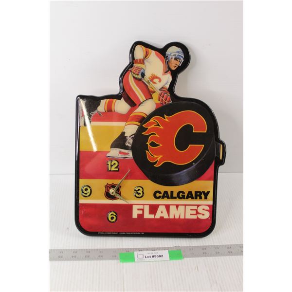 Calgary Flames NHL Clock - As Is
