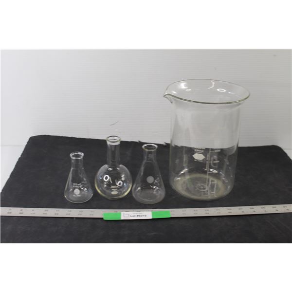 (4) Science Beakers/Flasks