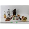Image 1 : Chicken Egg Salt and Pepper Shakers, Kerosene Lamp, Assorted Animal Decorations