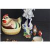 Image 8 : Chicken Egg Salt and Pepper Shakers, Kerosene Lamp, Assorted Animal Decorations